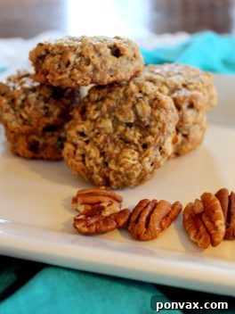 Hearty Gluten Free Oatmeal Pecan Delights 2 A delicious gluten-free oatmeal pecan cookie.
