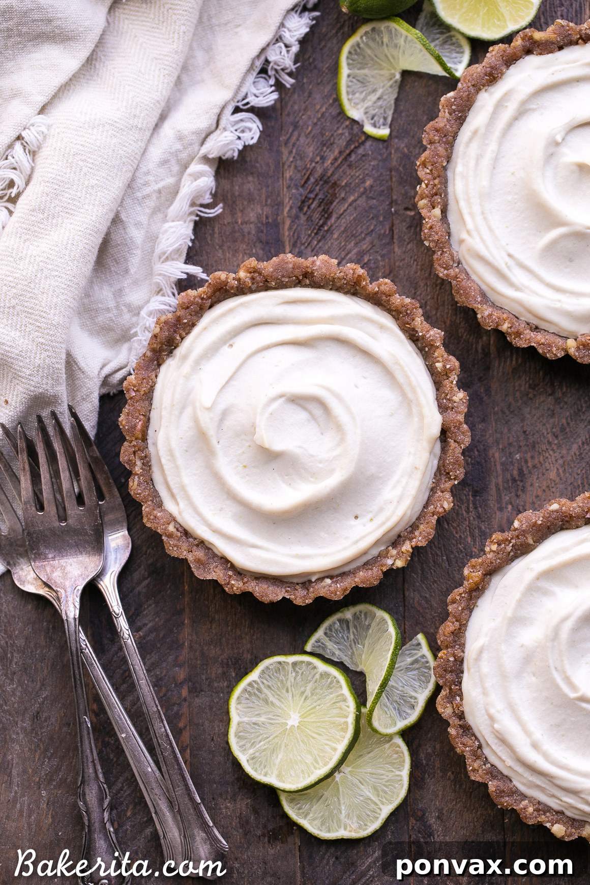Refreshing Gluten-Free & Vegan No-Bake Lime Tarts 5 The delicious and wholesome crust for No-Bake Lime Tarts, made with almond flour, dates, and cinnamon. Perfect for a gluten-free and vegan diet.