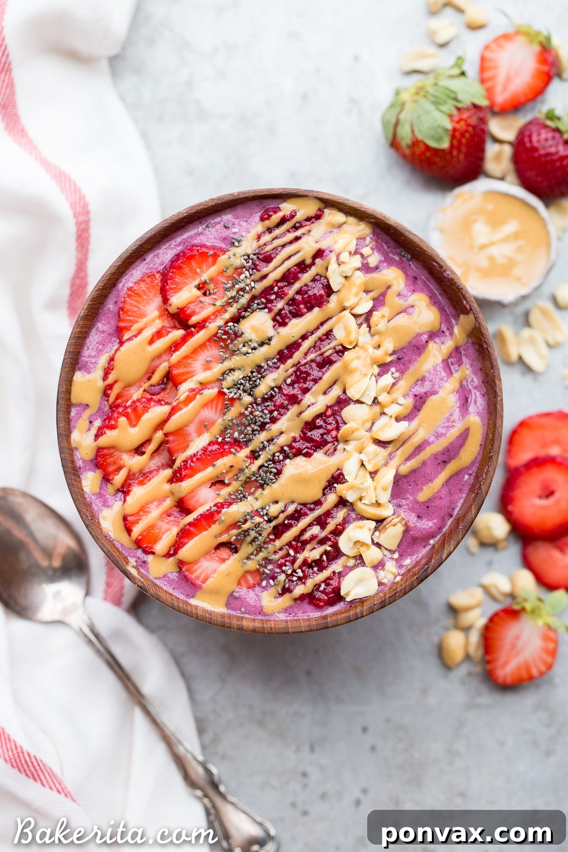 PBJ Smoothie Bowl Vegan Gluten Free 2 Indulge in this healthy, gluten-free, and vegan Peanut Butter & Jelly Smoothie Bowl, packed with secret veggies for a creamy, delicious breakfast that tastes like your favorite childhood sandwich.