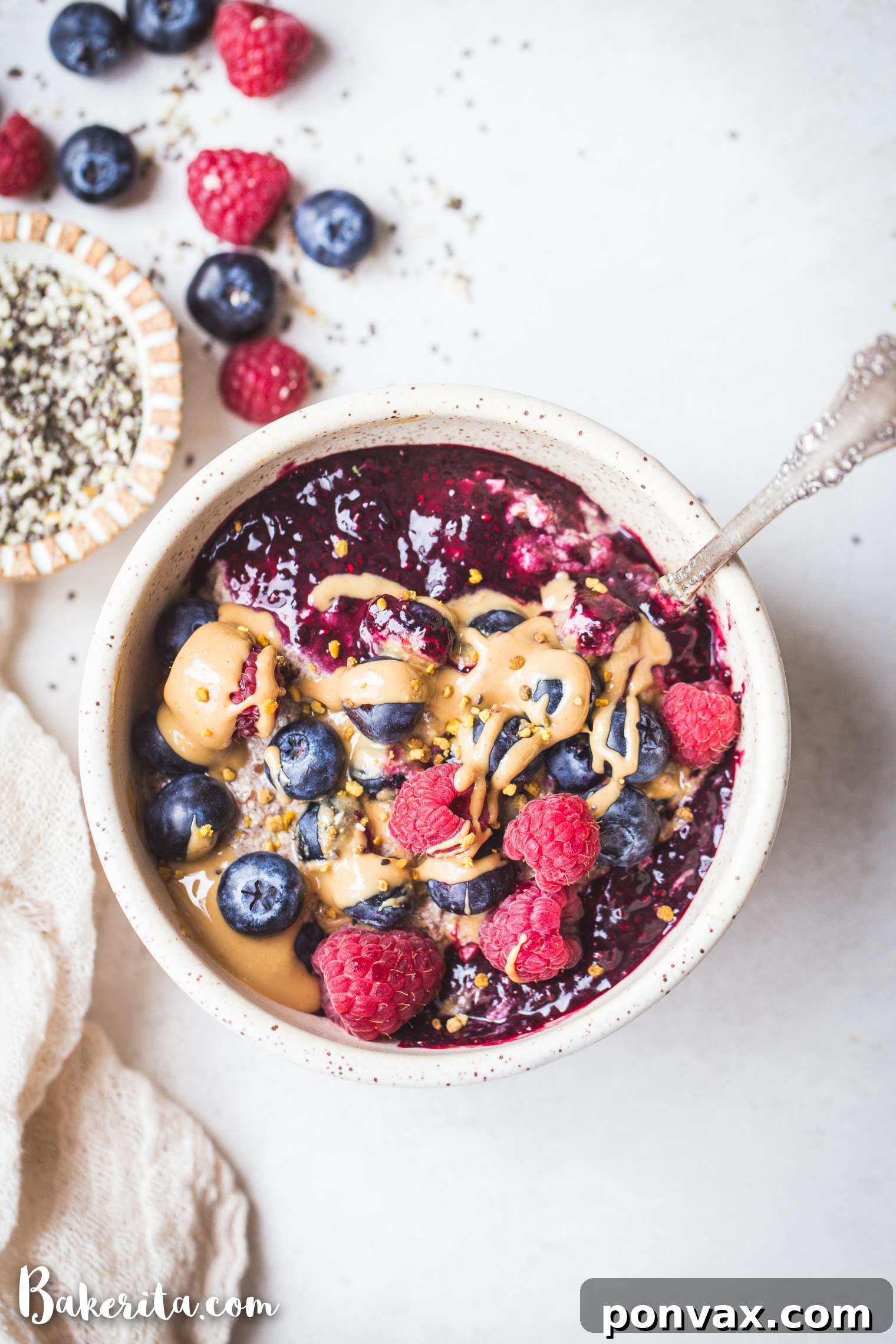 Wholesome Paleo Vegan Hot Cereal Ready in Minutes 4 A bowl of grain-free hot cereal with a spoon, highlighting its satisfying texture.