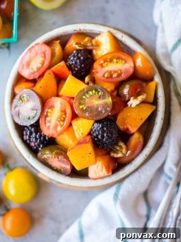 Simple Peach Tomato Salad