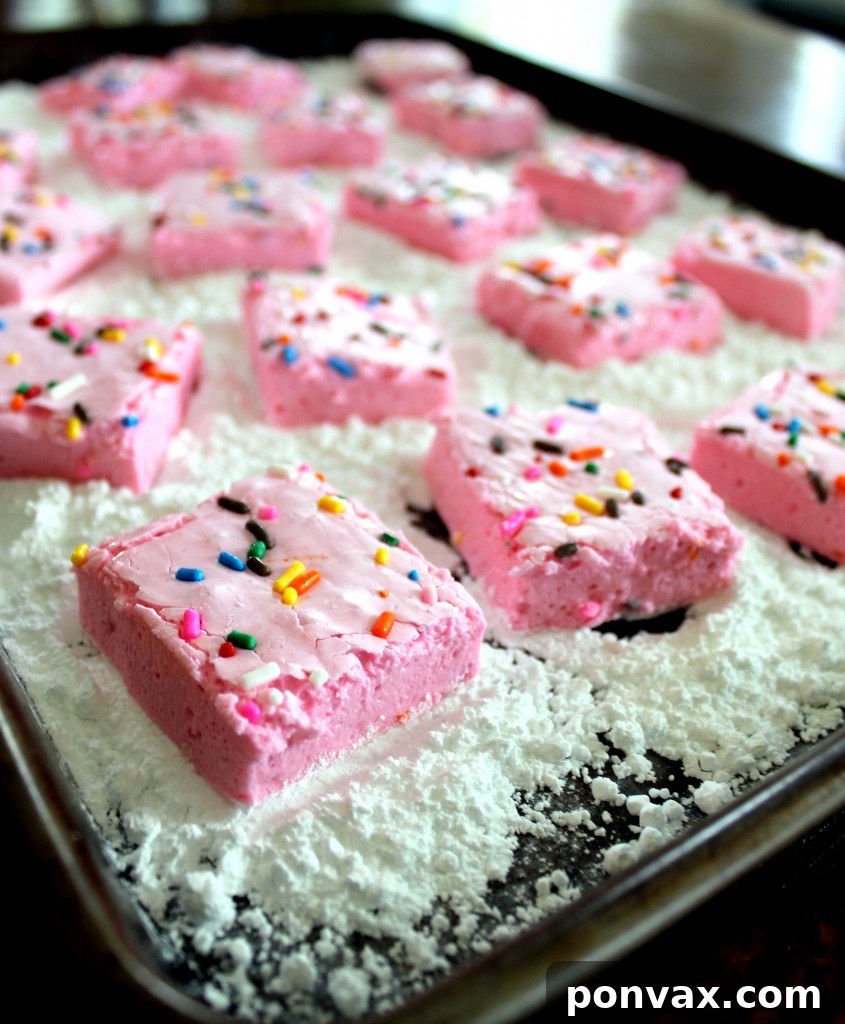 Delicious Homemade Marshmallows Hand holding a homemade cake batter marshmallow