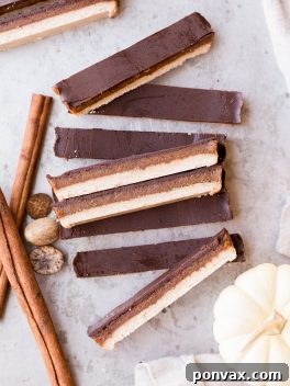 Gluten-Free Vegan Pumpkin Spice Twix Bars 8 These Pumpkin Spice Twix Bars are a warm, pumpkin-spiced twist on a classic candy favorite! These copycat homemade Twix Bars are gluten-free, paleo, and vegan, and the bold pumpkin spice flavors take them out of this world.