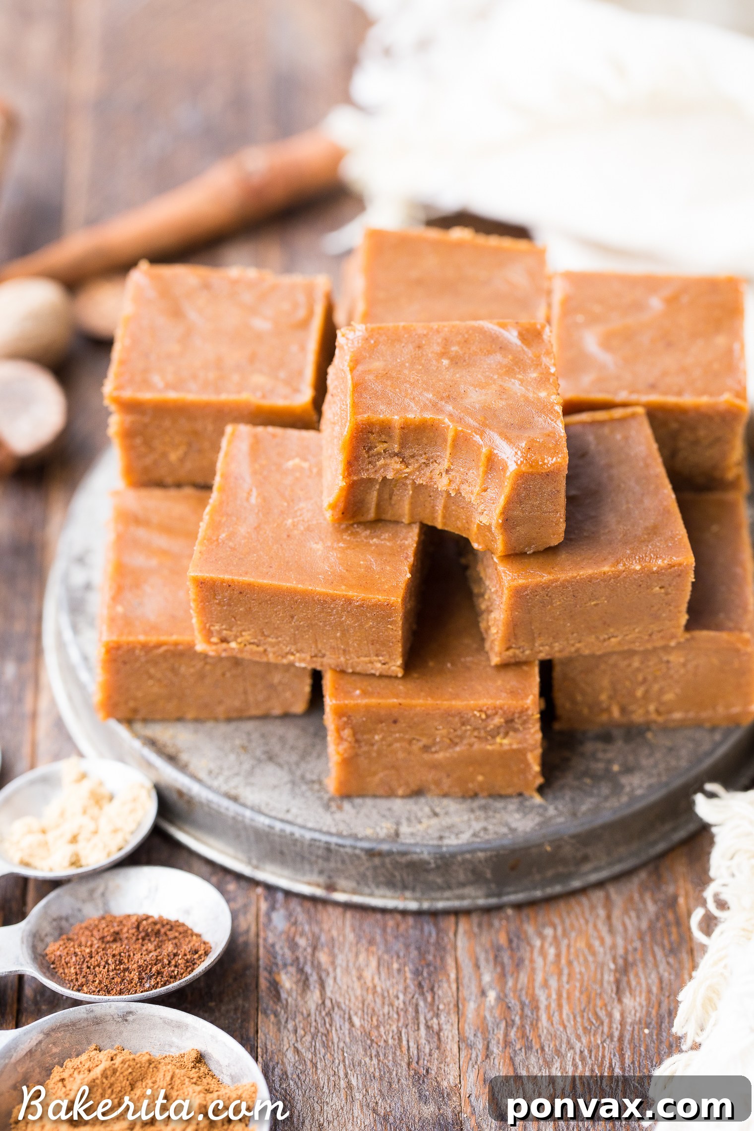 This Raw Vegan Pumpkin Spice Fudge is an easy-to-make, no-cooking-necessary treat that melts in your mouth and tastes like fall! With just five ingredients, this paleo and vegan homemade fudge couldn't be easier to make.