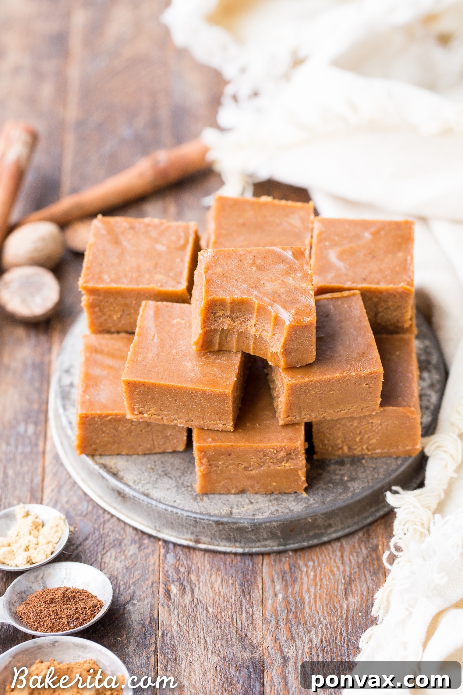 This Raw Vegan Pumpkin Spice Fudge is an easy-to-make, no-cooking-necessary treat that melts in your mouth and tastes like fall! With just five ingredients, this paleo and vegan homemade fudge couldn't be easier to make.