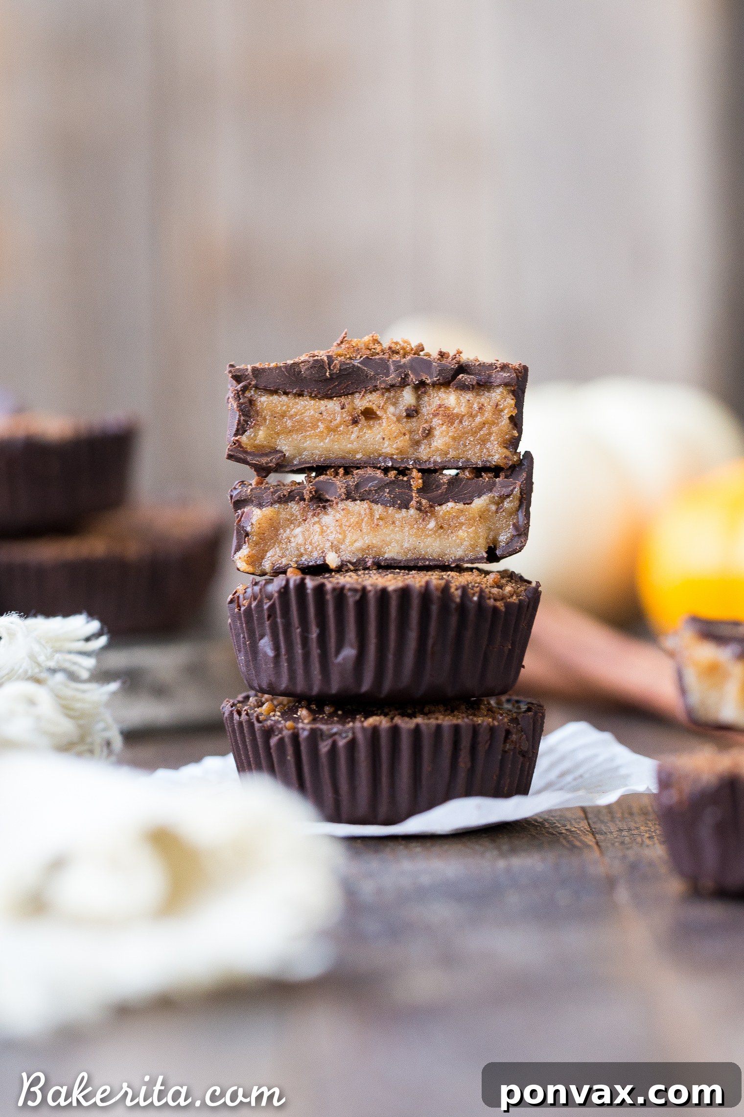 Gooey Chocolate Pumpkin Spice Cups, a perfect gluten-free, paleo, and vegan fall treat.
