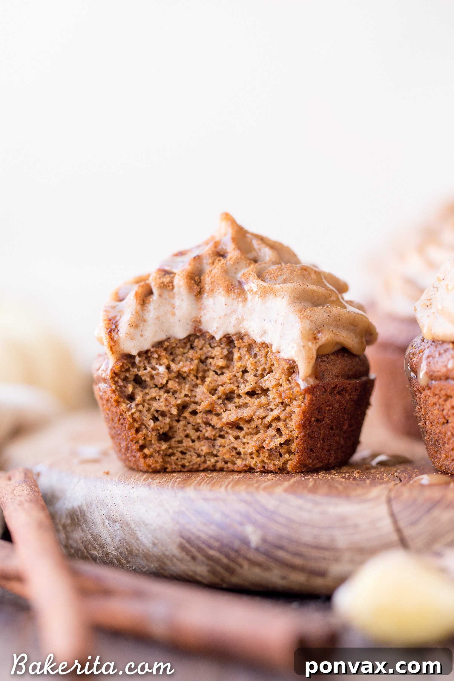 A tray of freshly baked Gluten-Free Pumpkin Chai Cupcakes before frosting