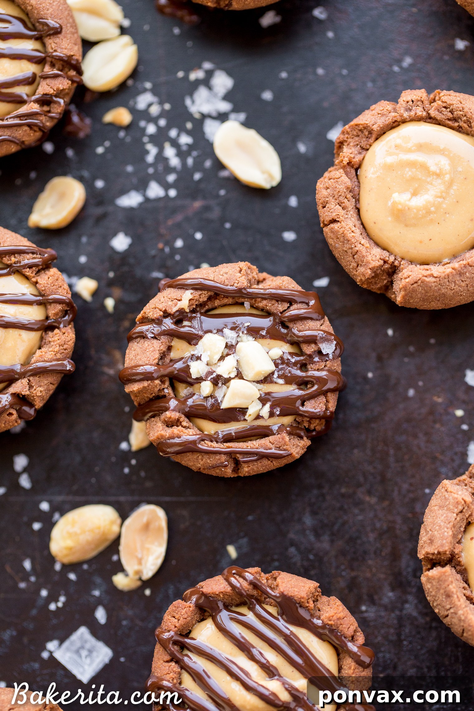 These Chocolate Peanut Butter Tartlets are sure to satisfy your sweet tooth! The chocolate shortbread crust is irresistibly crunchy, with a luscious peanut butter filling. You’d never guess these mini tarts are gluten free, grain free, refined sugar free, and vegan.
