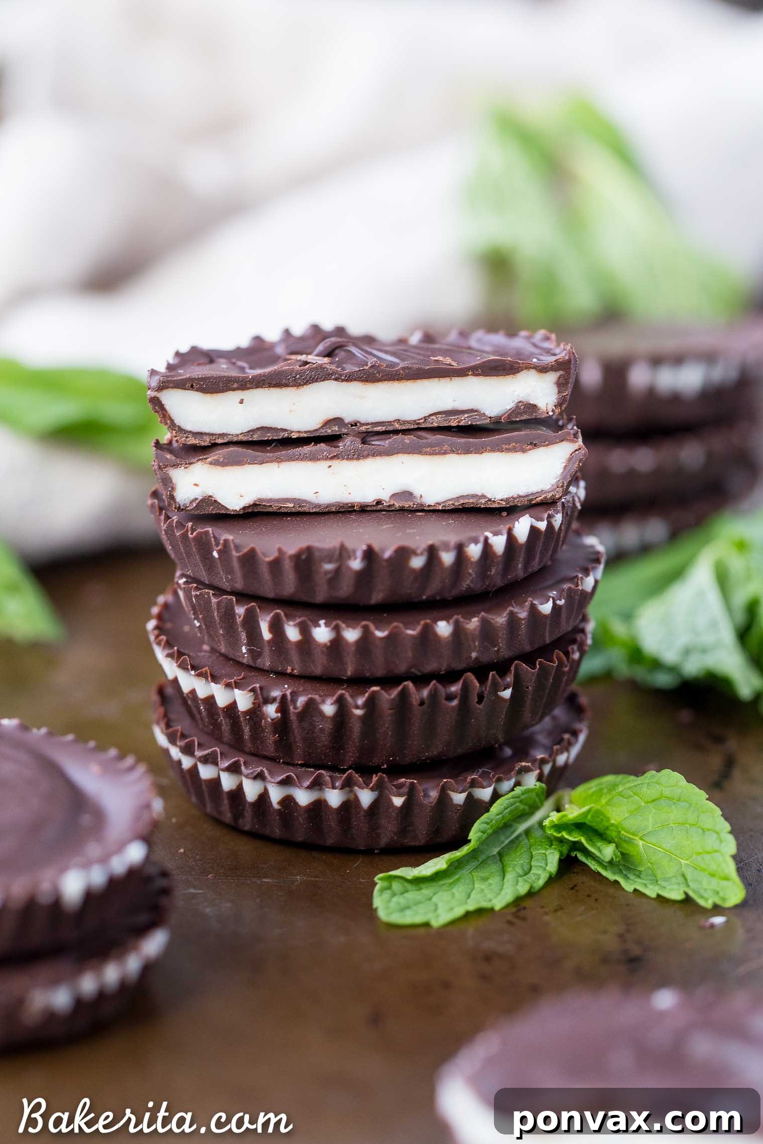 Irresistible Homemade Chocolate Peppermint Cups with a creamy mint filling and rich dark chocolate shell.