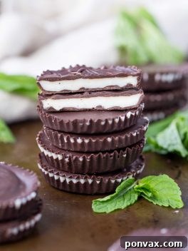 These Chocolate Peppermint Cups have a coconut butter peppermint filling, surrounded by homemade dark chocolate. You'll love these easy to make, gluten-free, paleo, and vegan homemade peppermint patties.