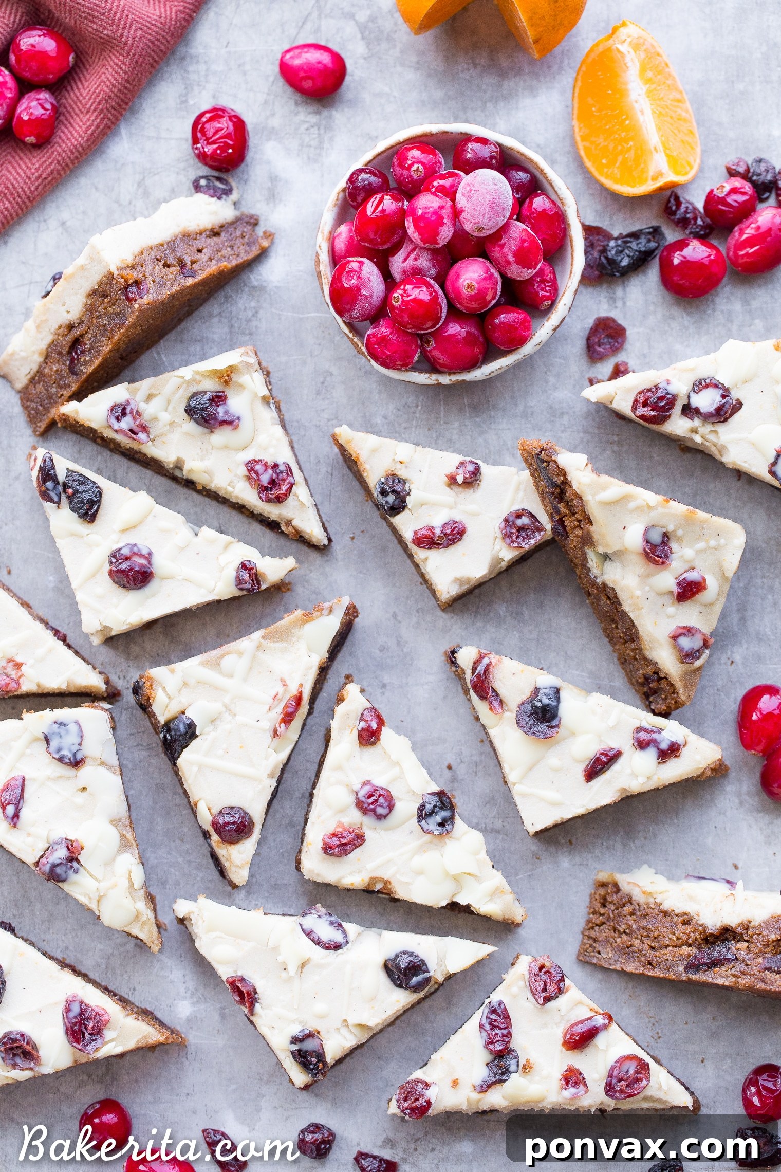 Guilt Free Cranberry Bliss Bars 2 These Homemade Cranberry Bliss Bars are a homemade take on the Starbucks' holiday favorite! These cakey blondies are chewy and loaded with cranberry, orange, and white chocolate flavors. They're gluten free, paleo and vegan.