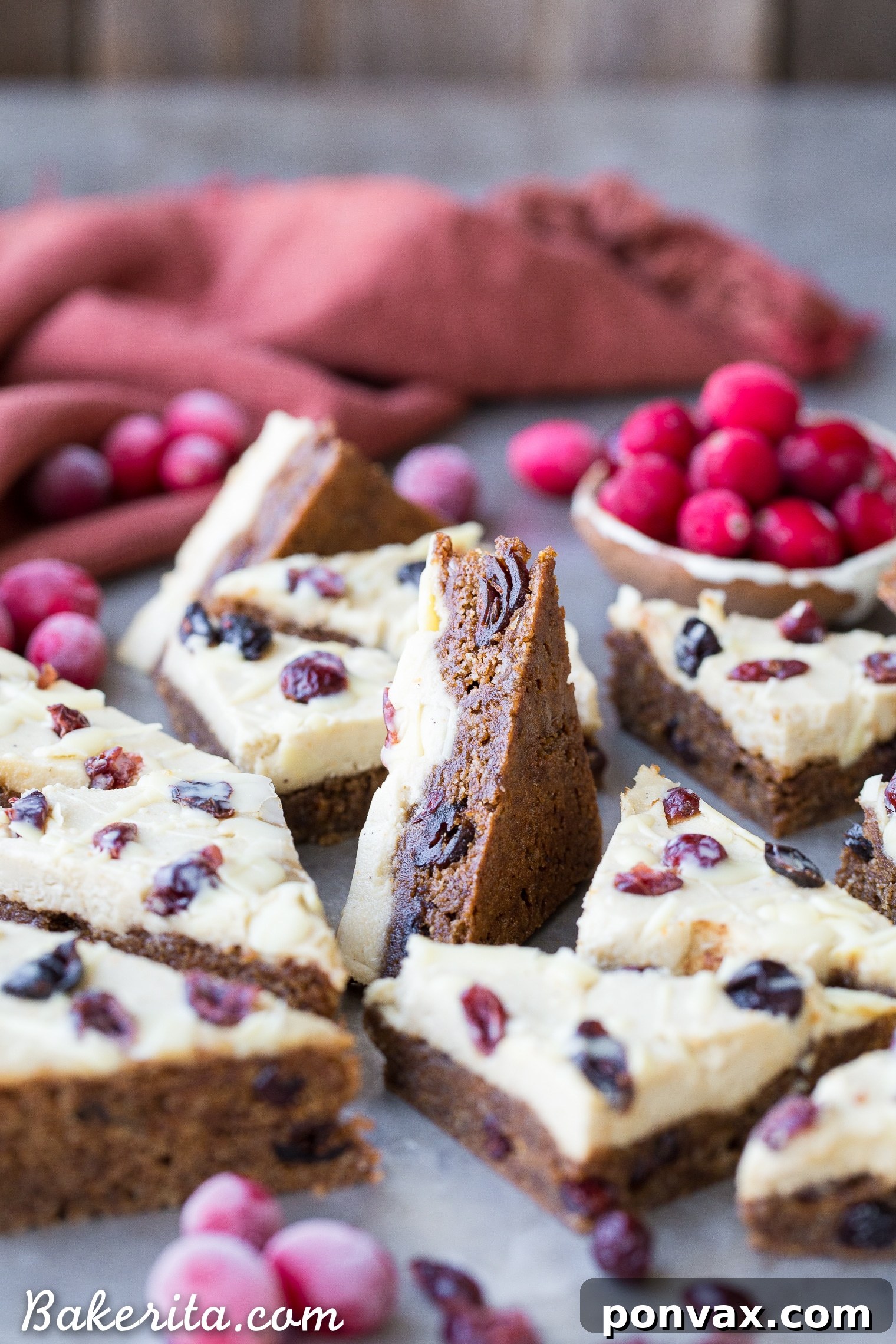 Guilt Free Cranberry Bliss Bars 4 These Homemade Cranberry Bliss Bars are a homemade take on the Starbucks' holiday favorite! These cakey blondies are chewy and loaded with cranberry, orange, and white chocolate flavors. They're gluten free, paleo and vegan.