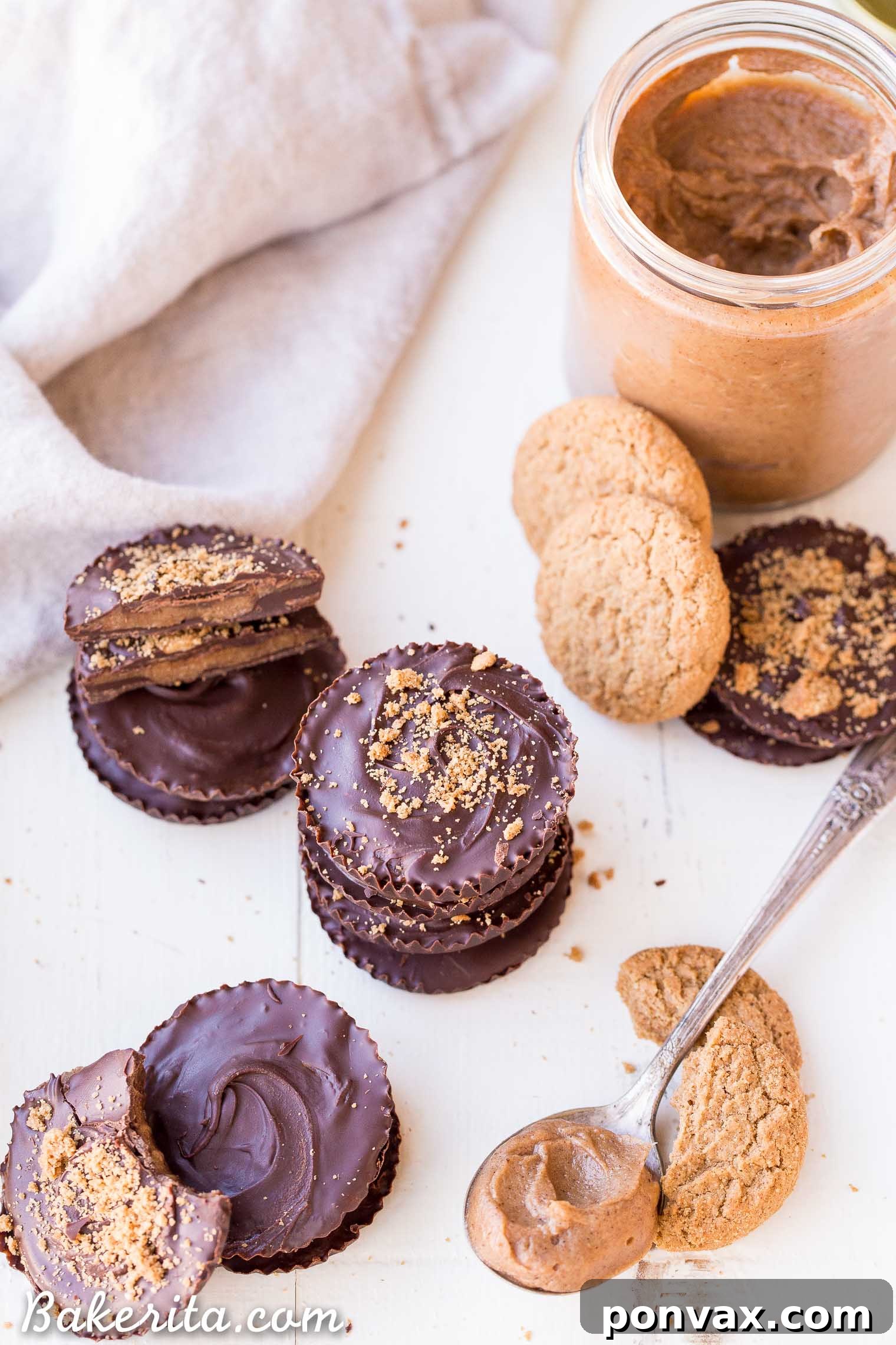 Rich Gluten Free Paleo Vegan Chocolate Cookie Butter Cups 7 A finished plate of Homemade Gluten-Free, Paleo, Vegan Chocolate Cookie Butter Cups, ready to be enjoyed.