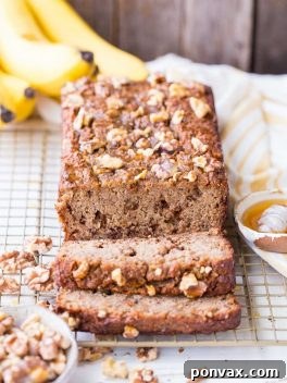 Paleo Golden Honey Nut Banana Loaf 8 Paleo Honey Nut Banana Bread, a healthy and satisfying treat for breakfast or snack.