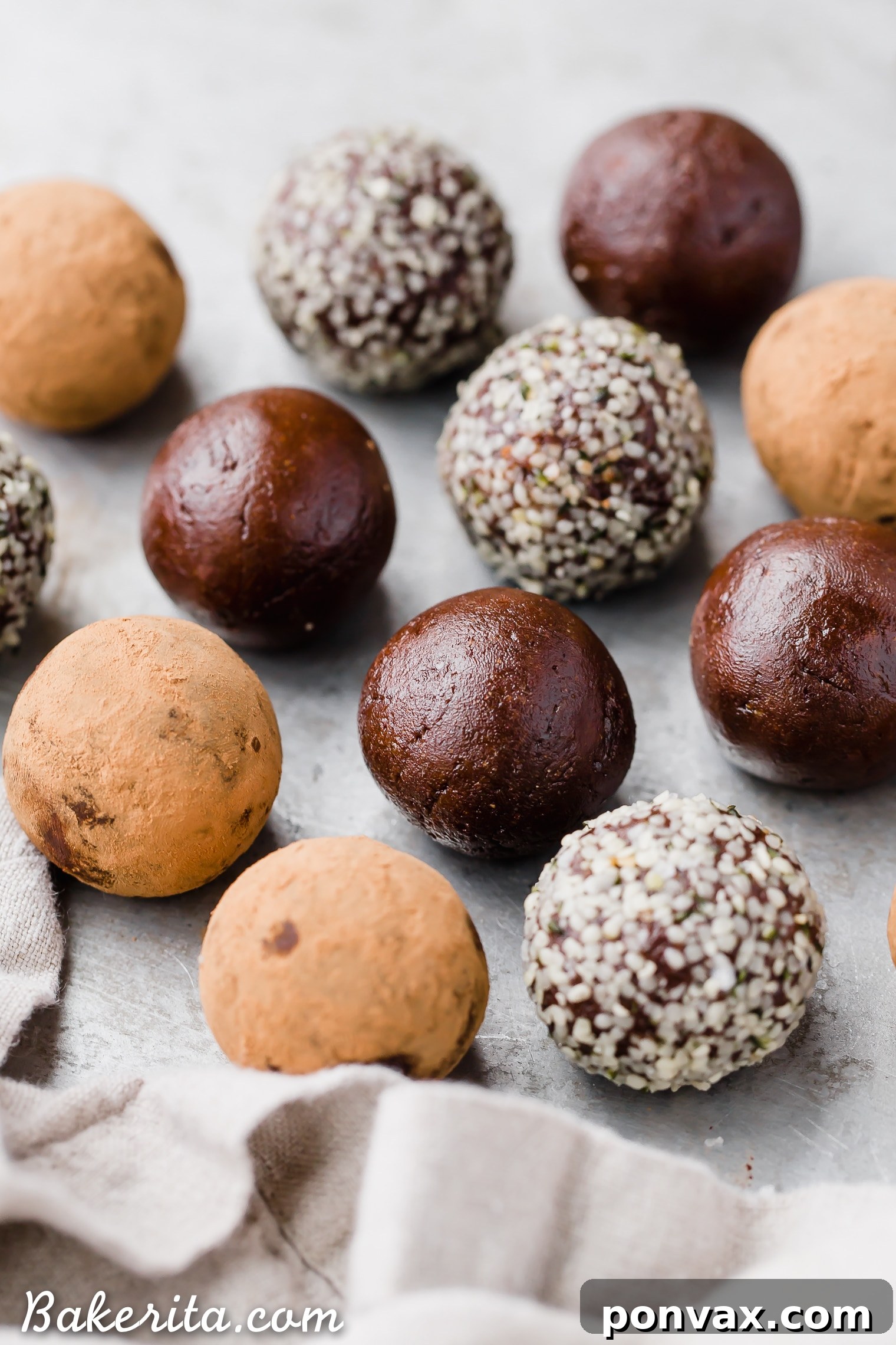 Delicious and healthy Raw Chocolate Truffles, made with wholesome ingredients and easy to prepare in a food processor.