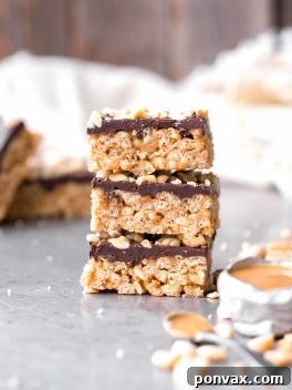 These Chocolate Peanut Butter Crispy Bars are crunchy peanut butter perfection, and you only need FIVE ingredients to make them! These gluten-free and vegan crispy bars are sure to satisfy your chocolate peanut butter cravings.