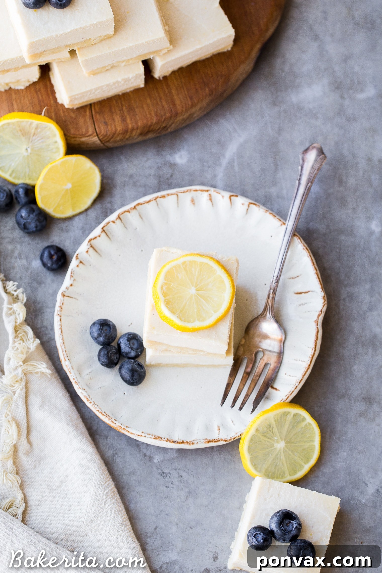 Zesty Vegan No-Bake Lemon Bars 2 These No-Bake Vegan Lemon Bars are incredibly smooth and creamy with a bright and tart lemon flavor. They are gluten-free, paleo and vegan, and come together quickly and easily in a blender.