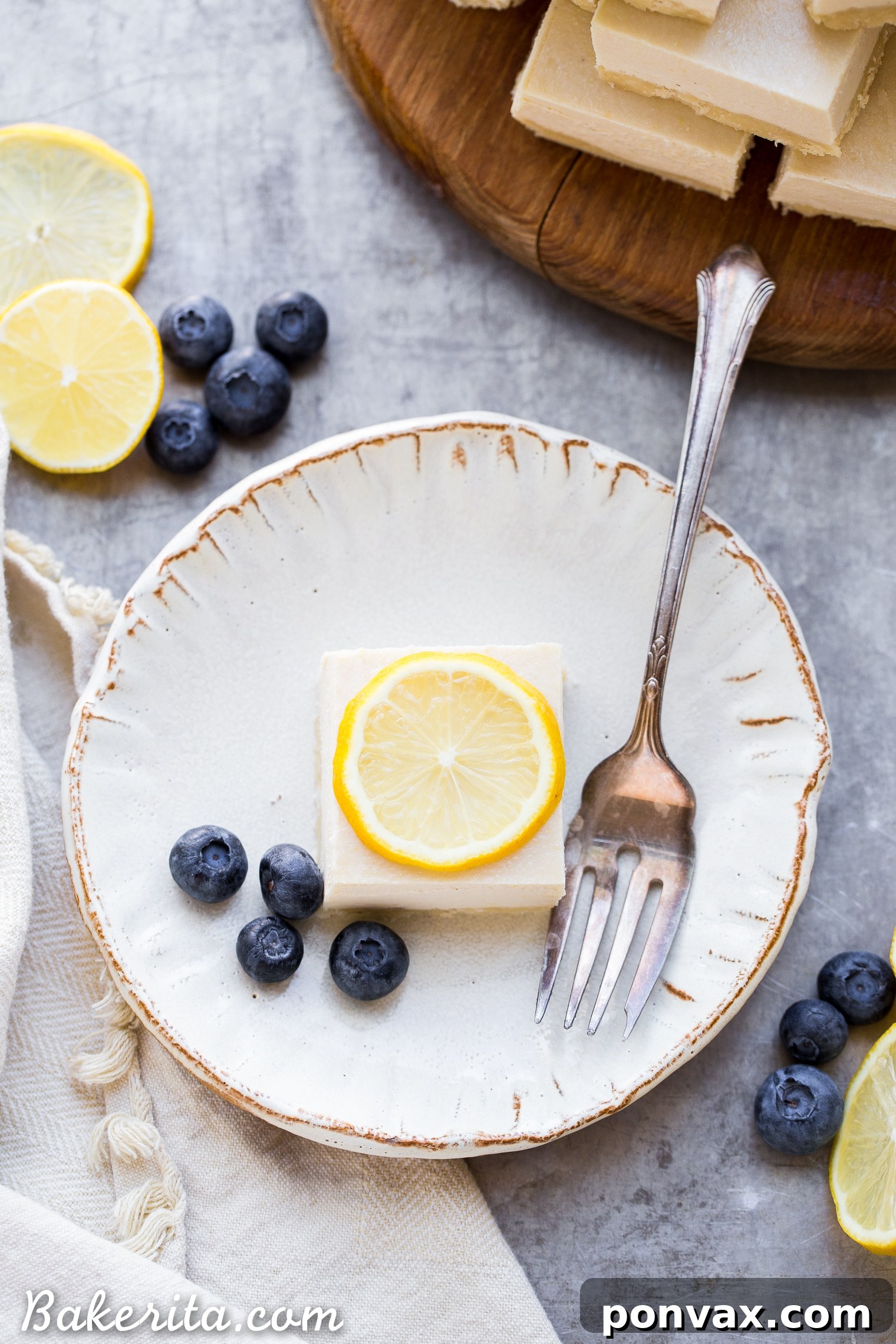 Zesty Vegan No-Bake Lemon Bars 5 A tray of freshly made No-Bake Vegan Lemon Bars, ready for chilling.