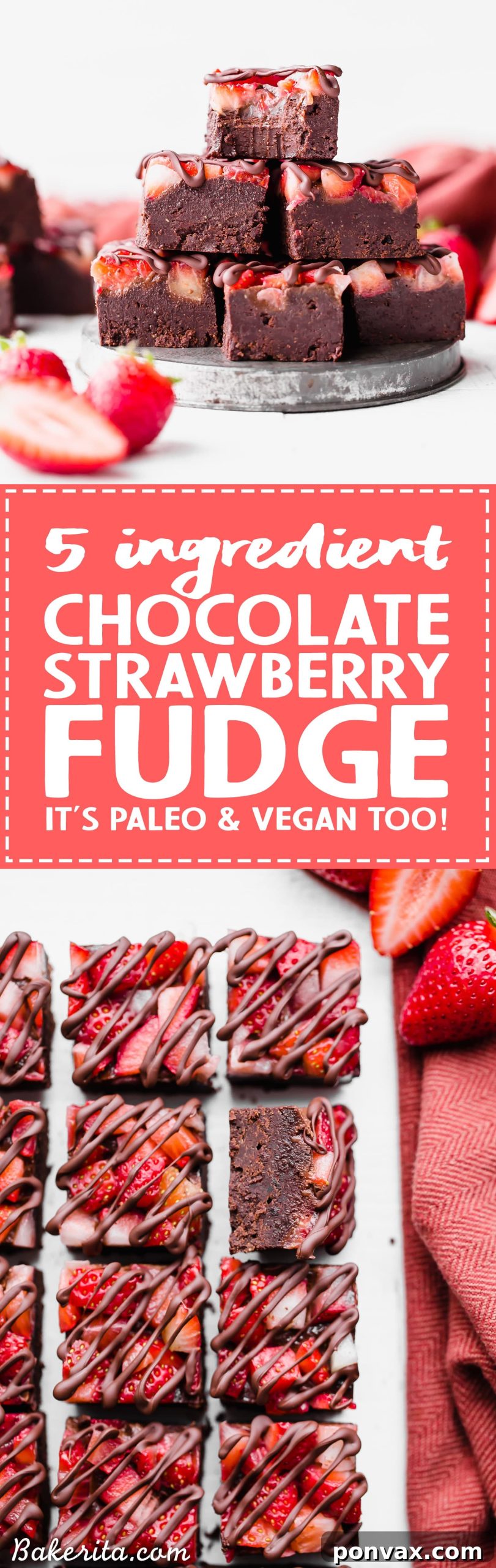 A large tray of Chocolate Strawberry Fudge, emphasizing the fresh strawberries and rich chocolate texture. Perfect for sharing or a personal treat.