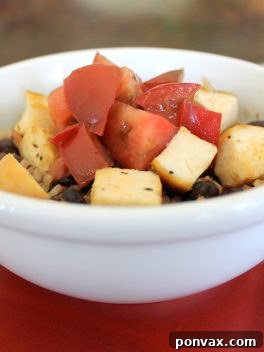 Warm Brown Rice & Black Bean Chicken Salad | Bakerita