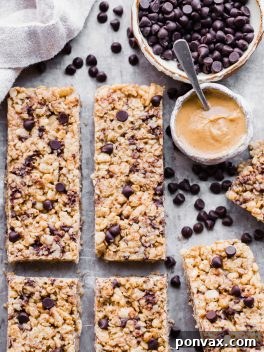 Delicious homemade Peanut Butter Chocolate Chip Chewy Bars - gluten-free and vegan.