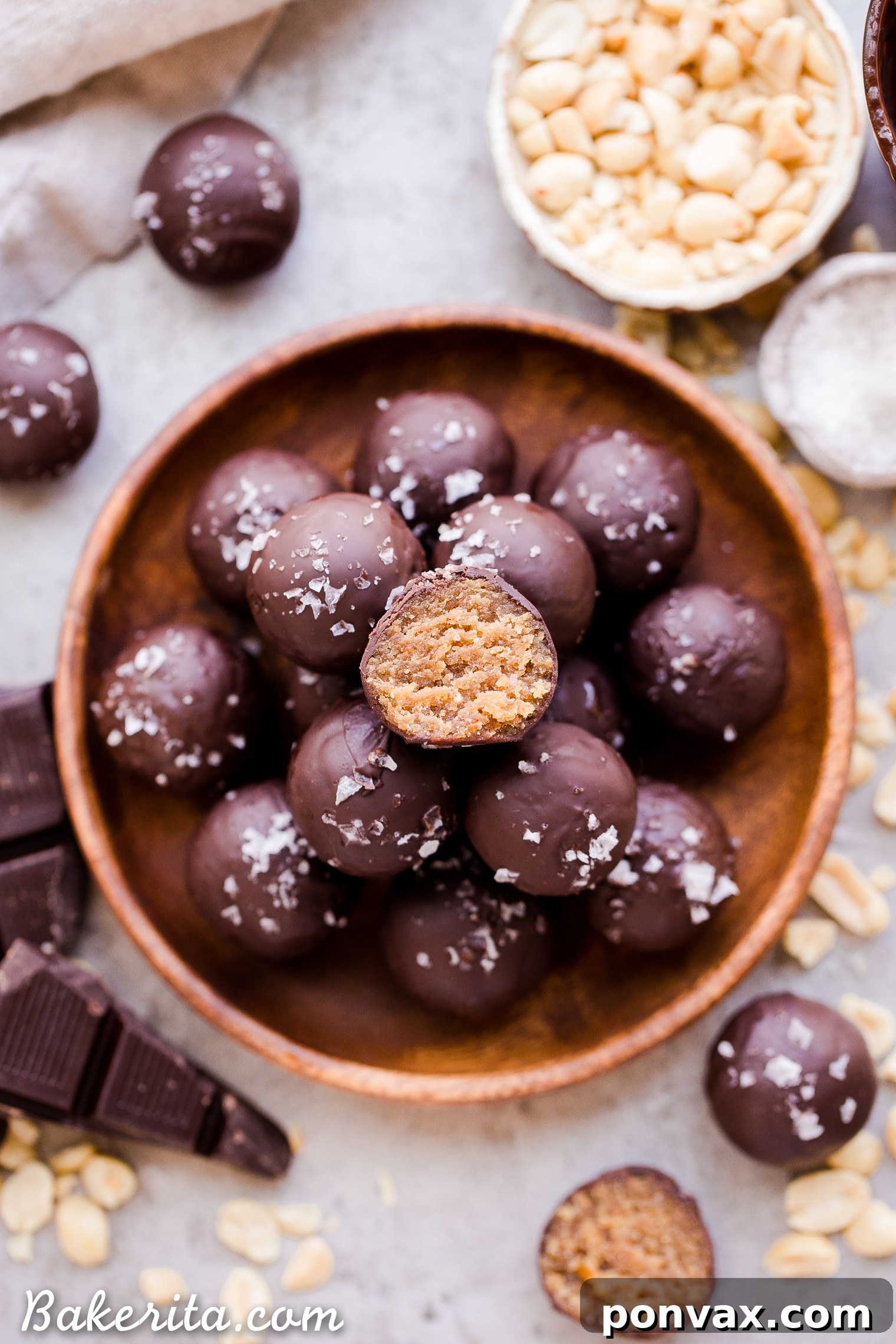Decadent Chocolate Peanut Butter Truffles, made with simple, clean ingredients and naturally sweetened with dates. Perfect for gluten-free, vegan, and easily adaptable for paleo diets.