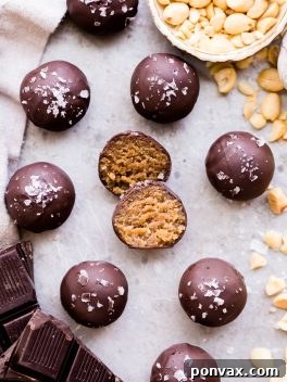Delectable Chocolate Peanut Butter Truffles, ideal for satisfying sweet cravings.