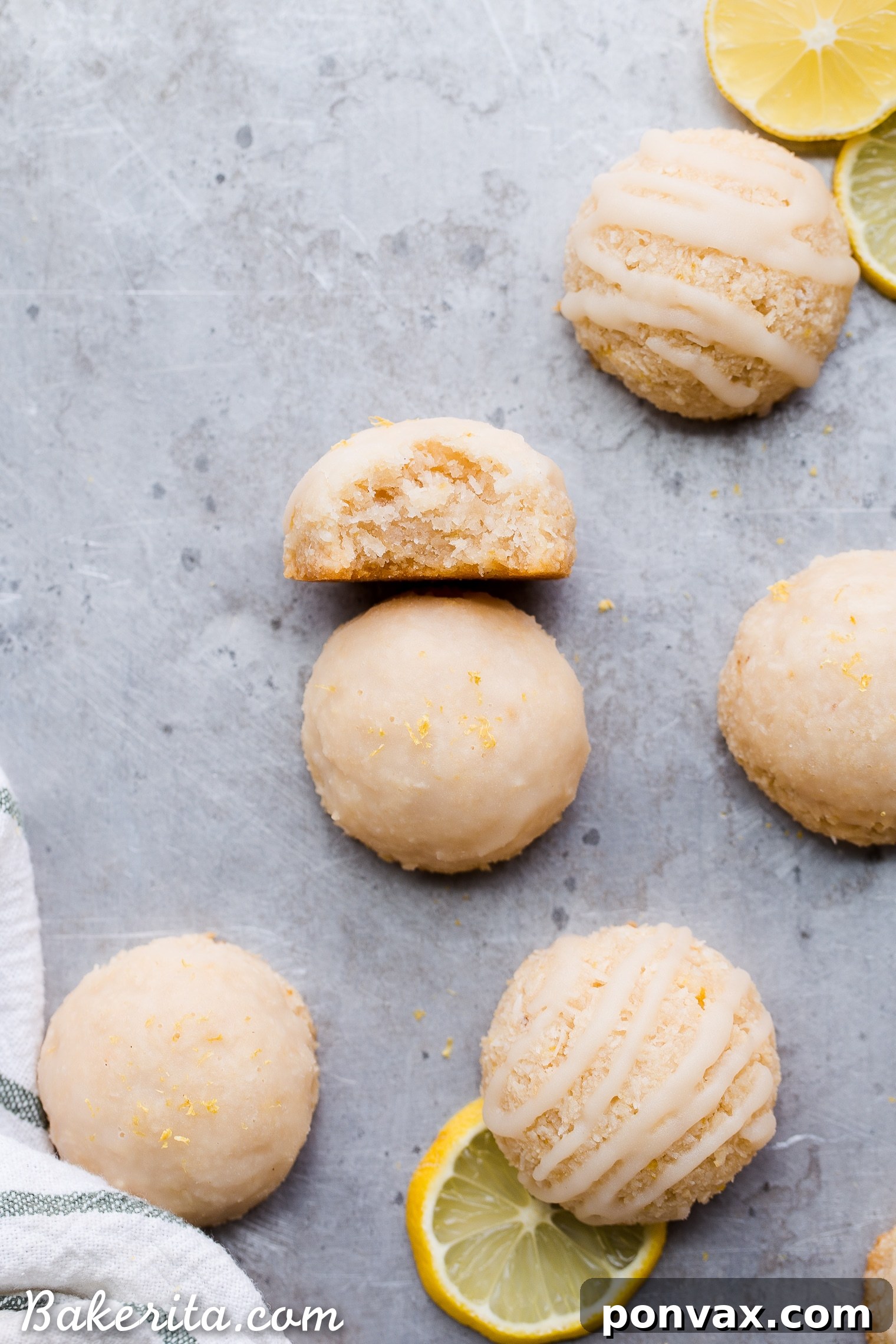 Close-up of freshly baked Lemon Macaroons, showcasing their inviting texture and golden edges. A perfect gluten-free, paleo, and vegan dessert.
