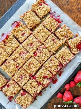 A vibrant Berry Delicious Crumb Bar, ready to be enjoyed.