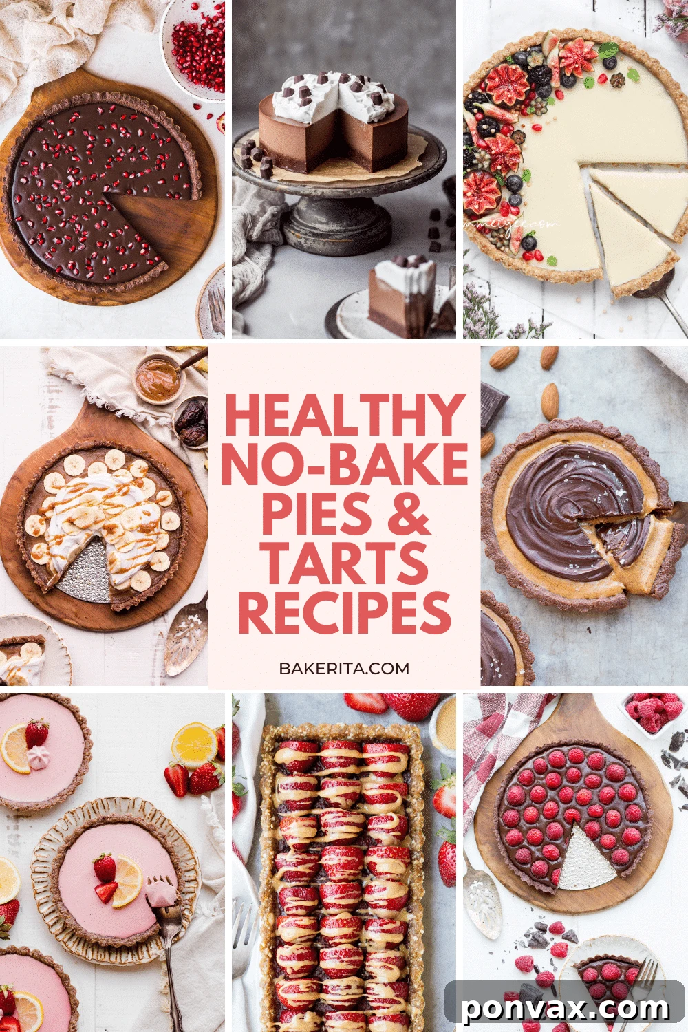 75+ Easy No-Bake Desserts and Sweet Treats 5 A tempting no-bake chocolate almond butter tart, beautifully garnished.