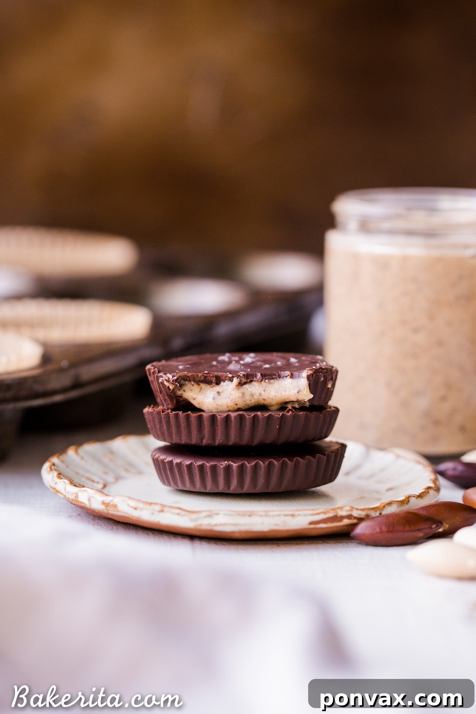 Delicious homemade Baru Nut Butter and Chocolate Baru Nut Butter Cups