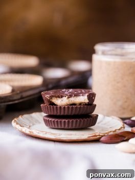 Chocolate Baru Nut Butter Cups with a perfect chocolate shell