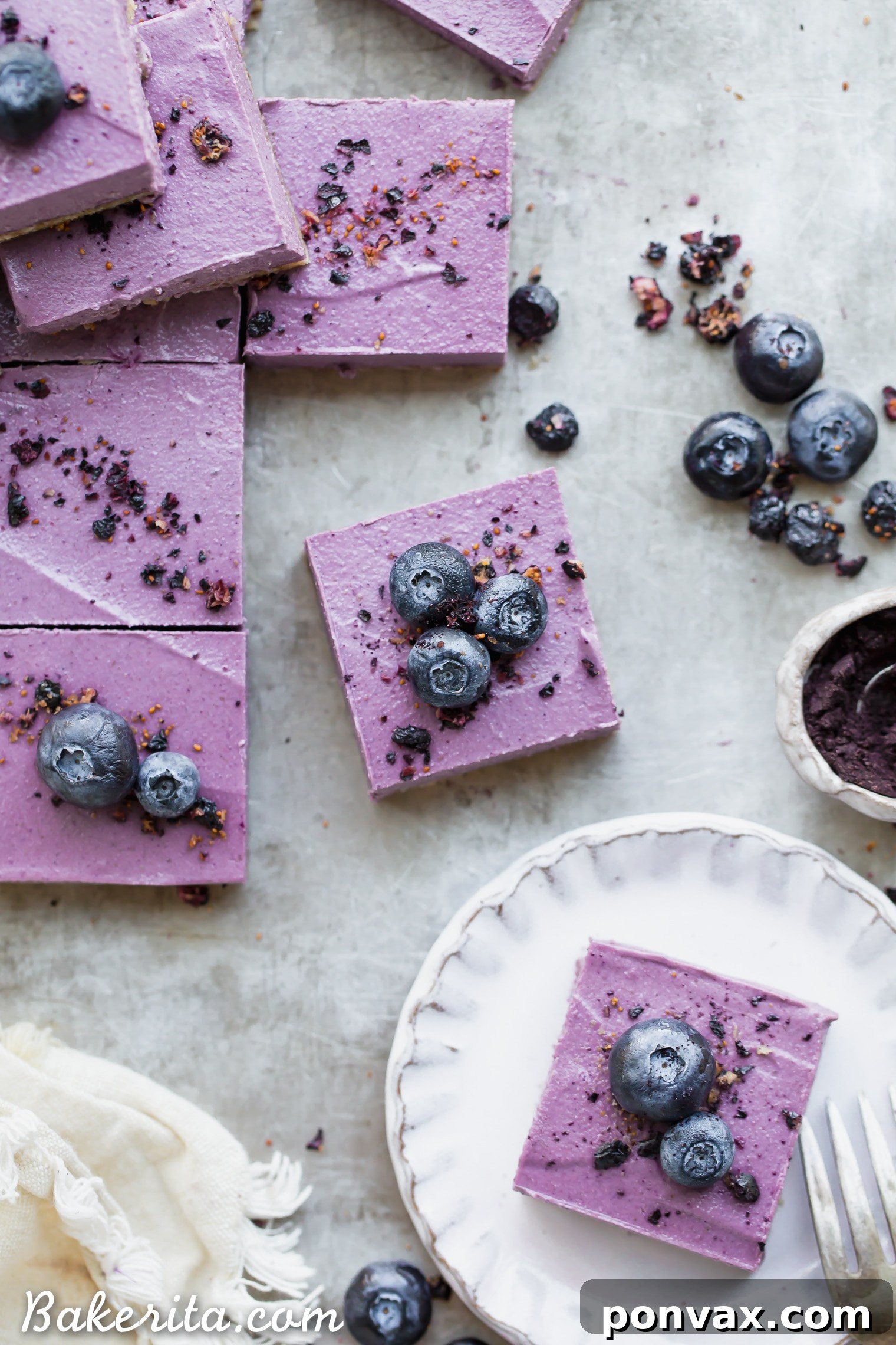 Superfood No Bake Acai Maqui Berry Bars Gluten Free Paleo Vegan 5 A tray of freshly made No-Bake Acai Maqui Berry Bars, ready for chilling and cutting.