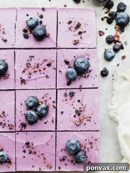 Creamy No-Bake Acai Maqui Berry Bars, a perfect healthy dessert option.