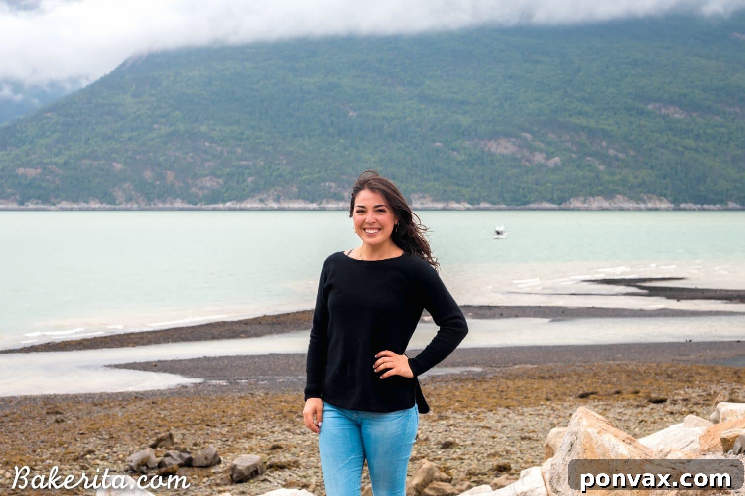 Stunning view of towering Alaskan mountains with snow-capped peaks