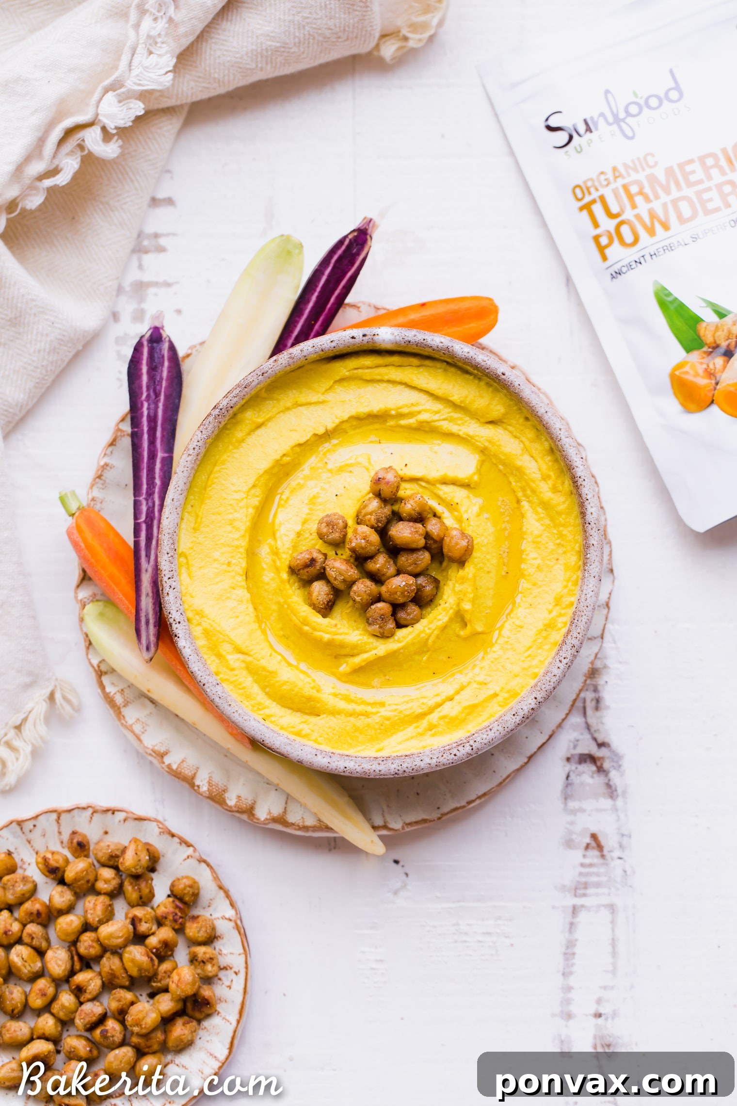 Golden Turmeric Chickpea Wraps with Creamy Tahini Drizzle (Gluten-Free & Vegan) 4 Homemade Turmeric Hummus for Veggie Wraps