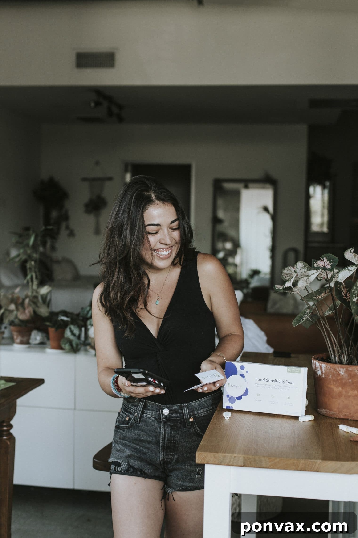 Viewing EverlyWell Food Sensitivity Test results on a digital device, showcasing the clear and convenient report format