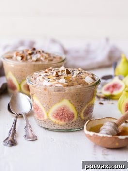 Cinnamon Fig Chia Pudding & Overnight Oat Breakfast Parfaits are a delicious make-ahead breakfast that you'll love to have ready to go in your freezer! The fresh figs are such a scrumptious and beautiful treat in this gluten-free, refined sugar-free, and vegan breakfast.
