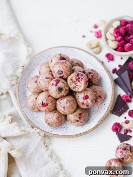 Raspberry Dark Chocolate Power Bites Gluten Free Paleo Vegan 6 Thumbnail image of Raspberry Dark Chocolate Energy Bites recipe.
