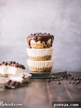 These No-Bake Vegan Chocolate Chip Cookie Dough Cheesecakes have a gluten-free and paleo cookie dough crust with a luscious cashew cheesecake filling. With dripping dark chocolate ganache on top, these make a decadent treat you'll make again and again!