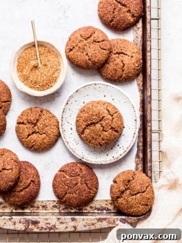A warm stack of gluten-free vegan snickerdoodles with a crunchy cinnamon sugar coating.