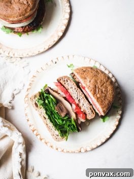 Smoky Portobello Vegan Burgers 8 Delicious Vegan Grilled Portobello Burgers, perfect for any meal