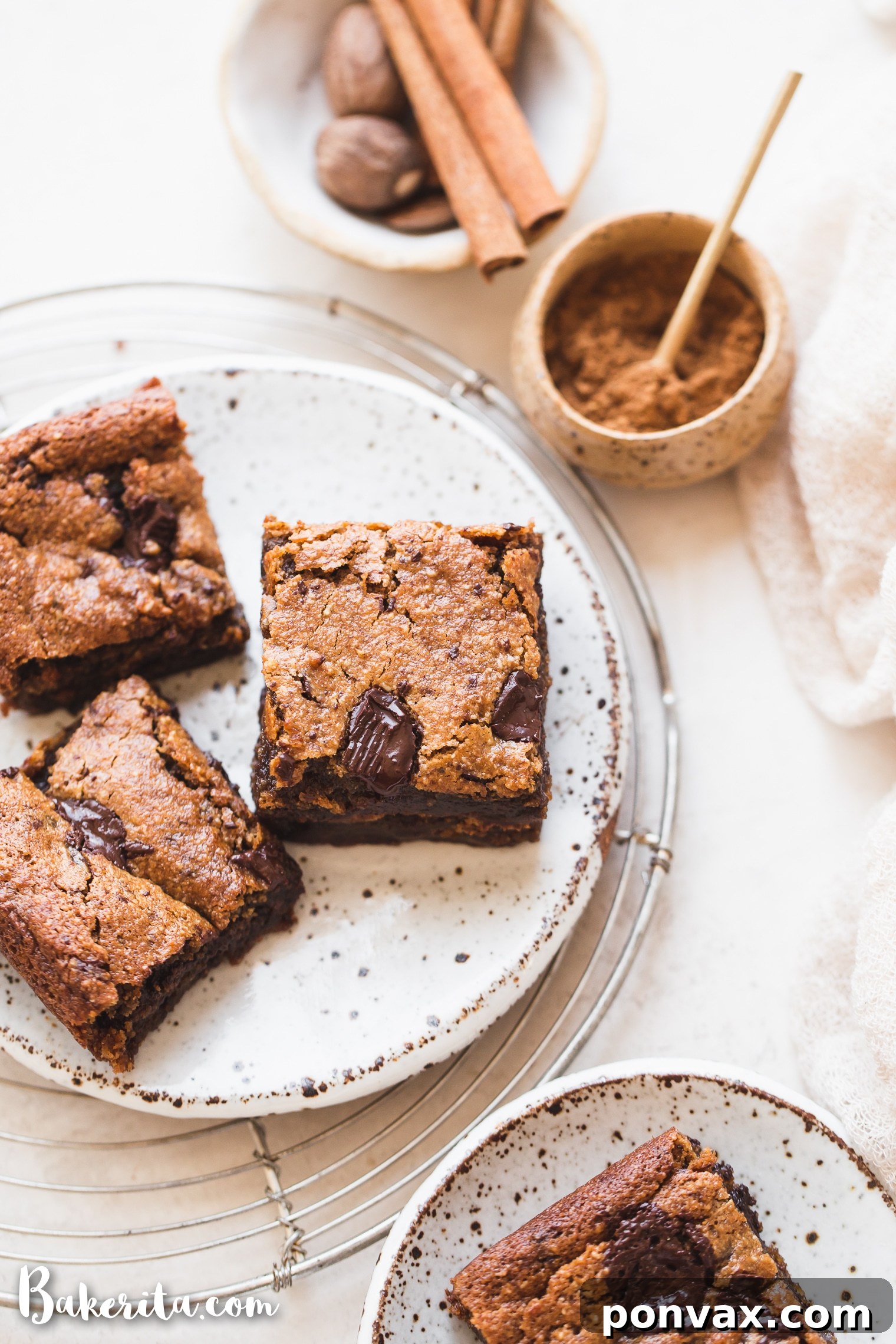 Sweet Potato Blondie Perfection Gluten-Free Vegan 6 A freshly baked pan of Gluten-Free Vegan Sweet Potato Blondies, ready to be cooled and cut.