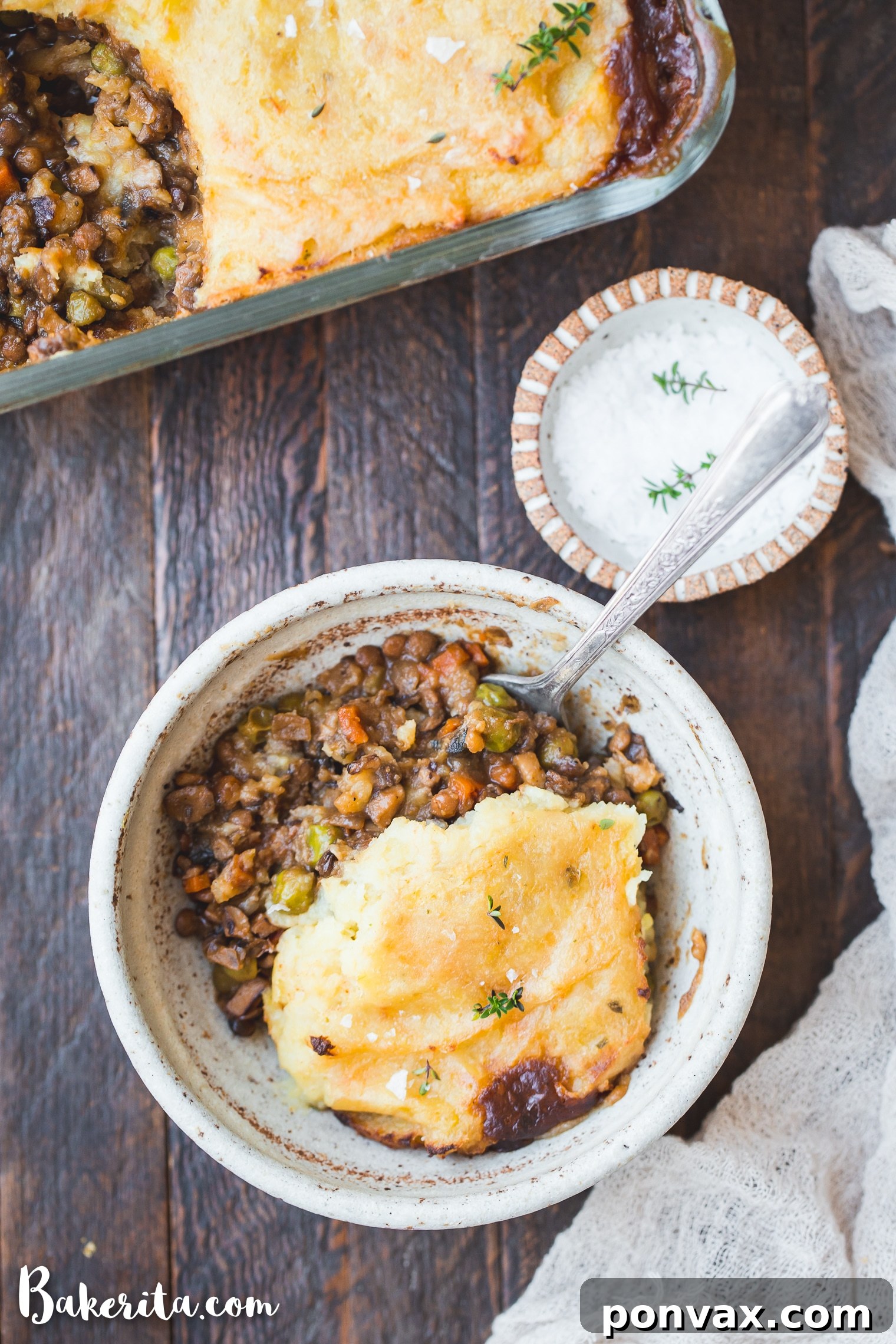 A hearty and comforting Vegan Shepherd's Pie, perfect for chilly nights. Featuring a rich lentil and vegetable base topped with creamy mashed potatoes.