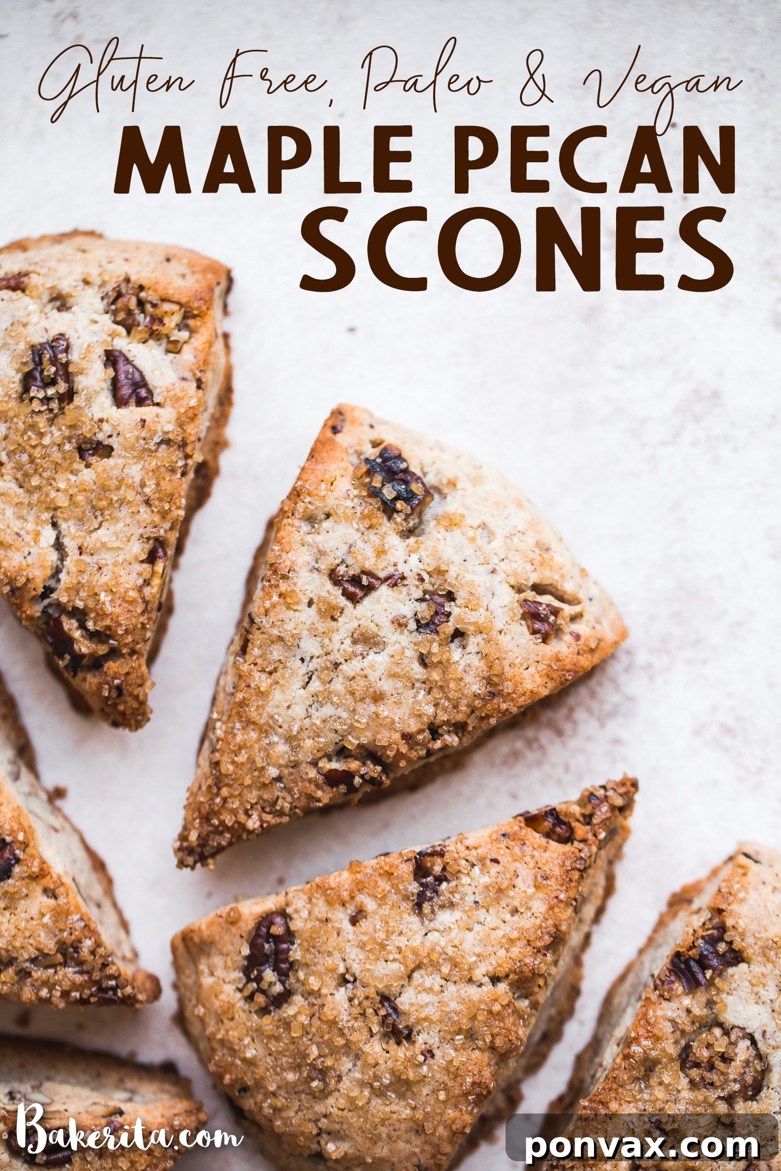 Deliciously Gluten-Free Vegan Maple Pecan Scones 10 Various Gluten-Free Vegan Maple Pecan Scones displayed with a rustic charm.