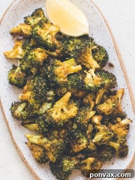 The BEST Roasted Broccoli recipe image.