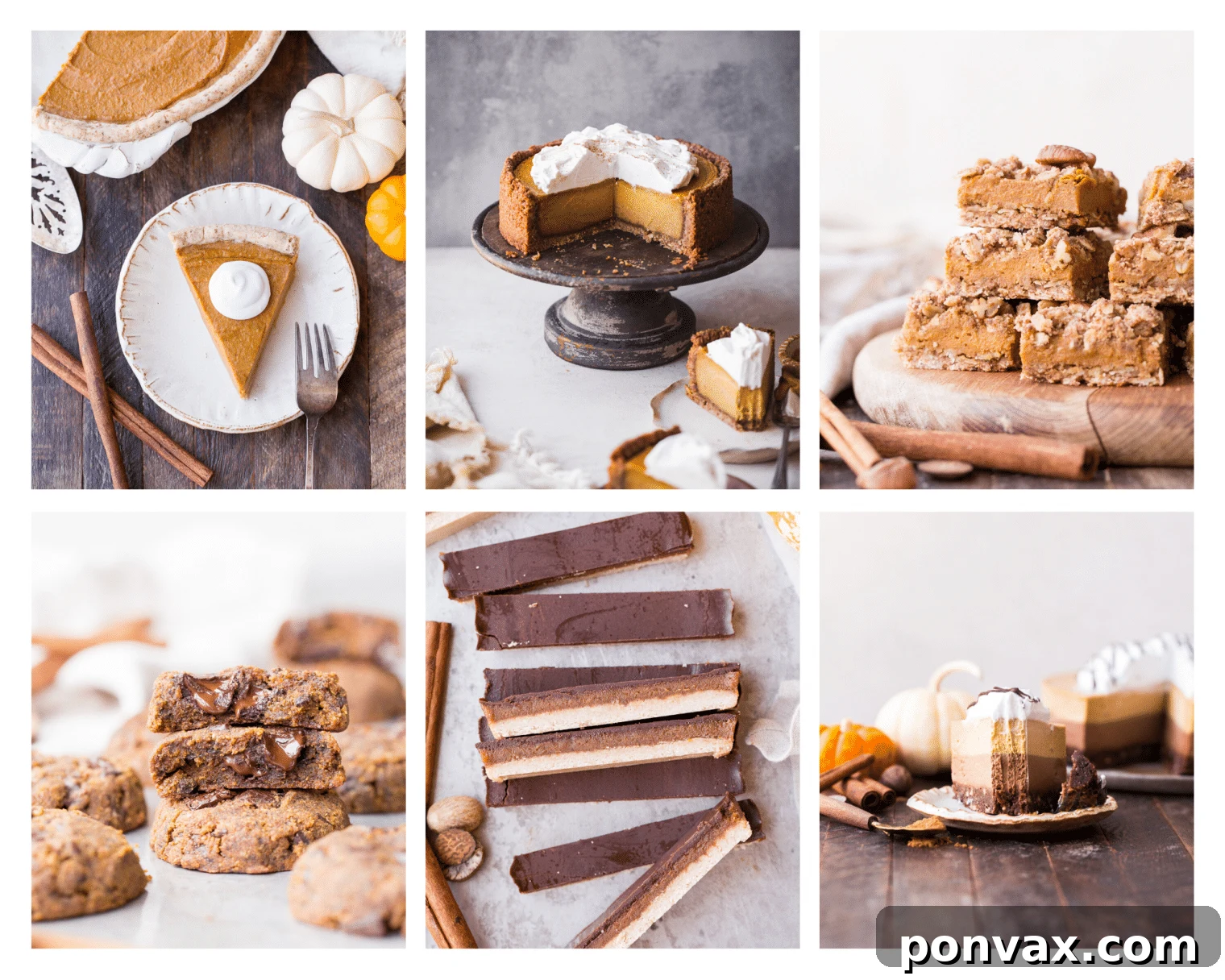 Thanksgiving Delights: 25+ Gluten-Free Vegan Dessert Recipes 3 A diverse spread of gluten-free vegan Thanksgiving desserts including various pies and bars, ready for a delicious holiday celebration.