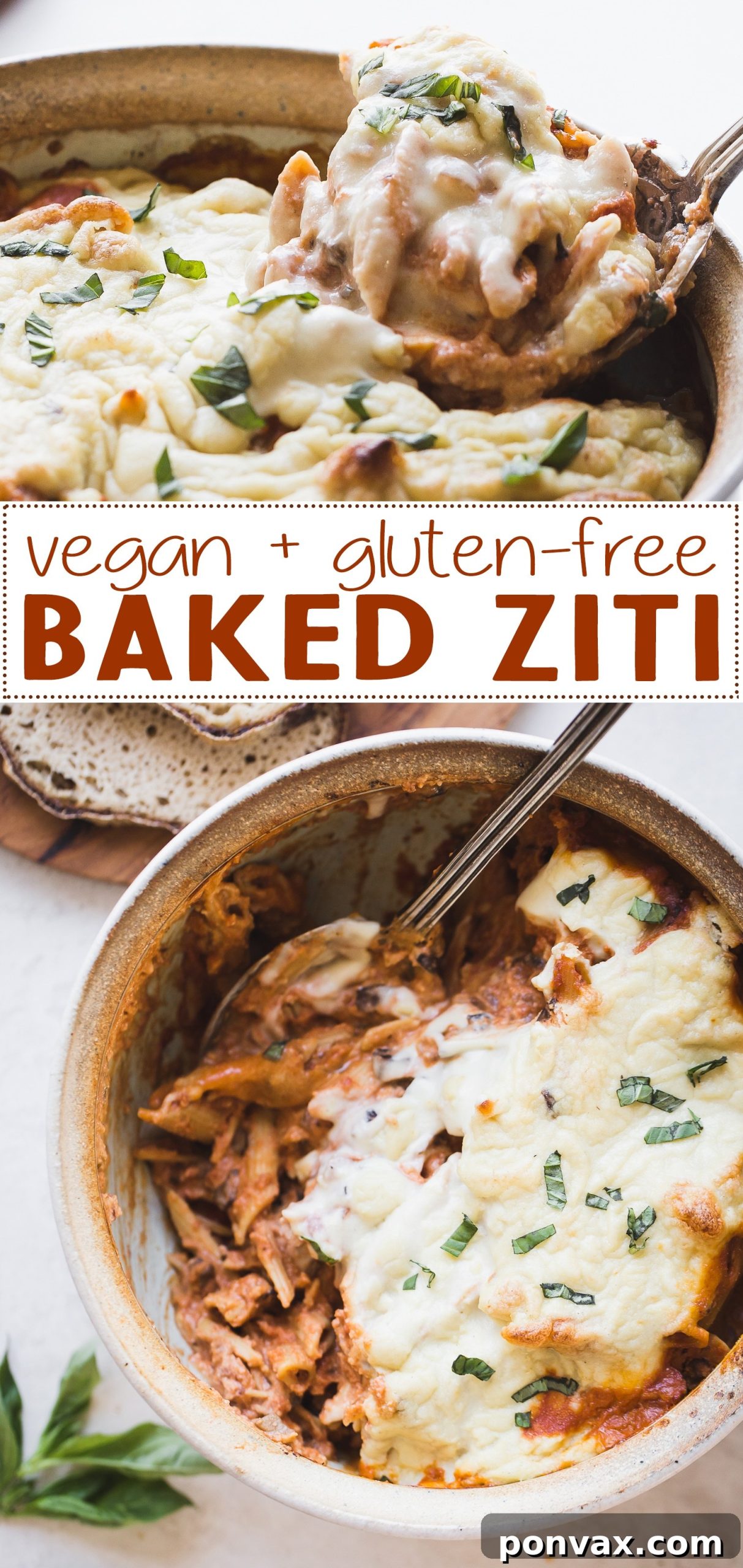 Hearty Vegan Ziti Casserole 8 How to make Vegan Baked Ziti that's creamy, cheesy, and absolutely delicious! It's made with gluten-free noodles, marinara sauce, easy vegan ricotta cheese, and homemade vegan mozzarella sauce.