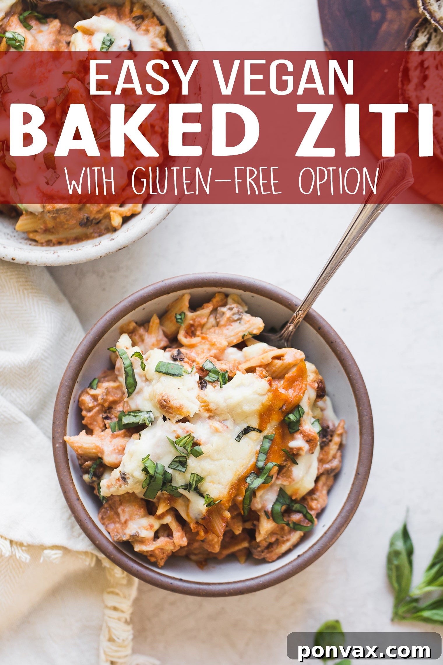 Hearty Vegan Ziti Casserole 9 How to make Vegan Baked Ziti that's creamy, cheesy, and absolutely delicious! It's made with gluten-free noodles, marinara sauce, easy vegan ricotta cheese, and homemade vegan mozzarella sauce.