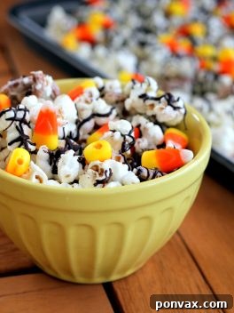 White Chocolate Candy Corn Popcorn